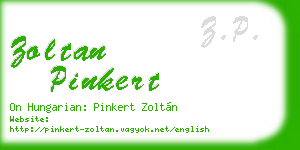 zoltan pinkert business card