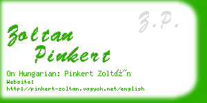 zoltan pinkert business card